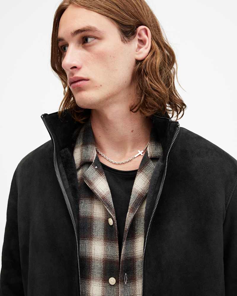 Stride Funnel Neck Shearling Coat