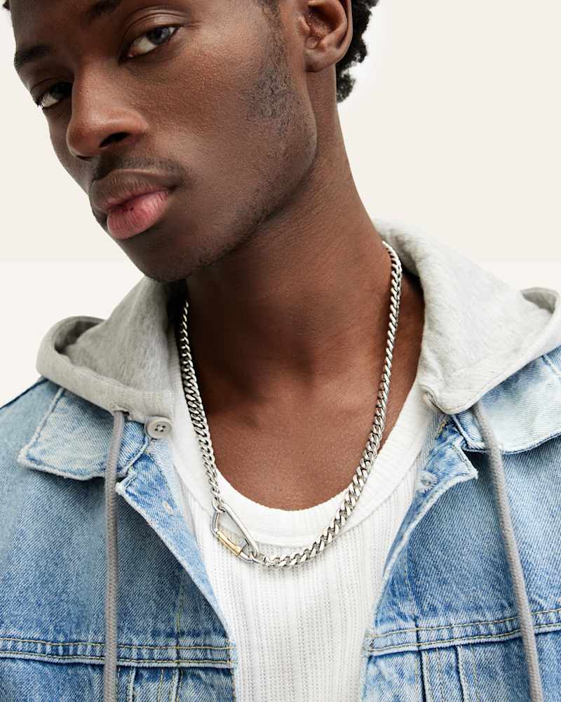 Carabiner Two Tone Necklace