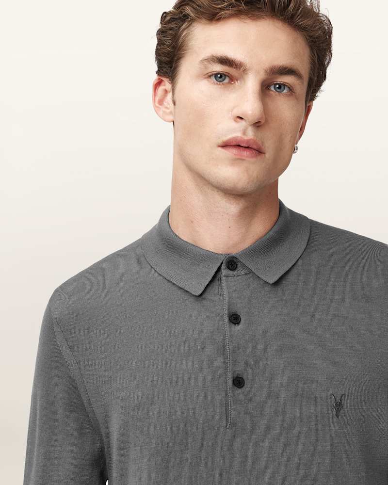 Mode Merino Long Sleeve Polo Shirt