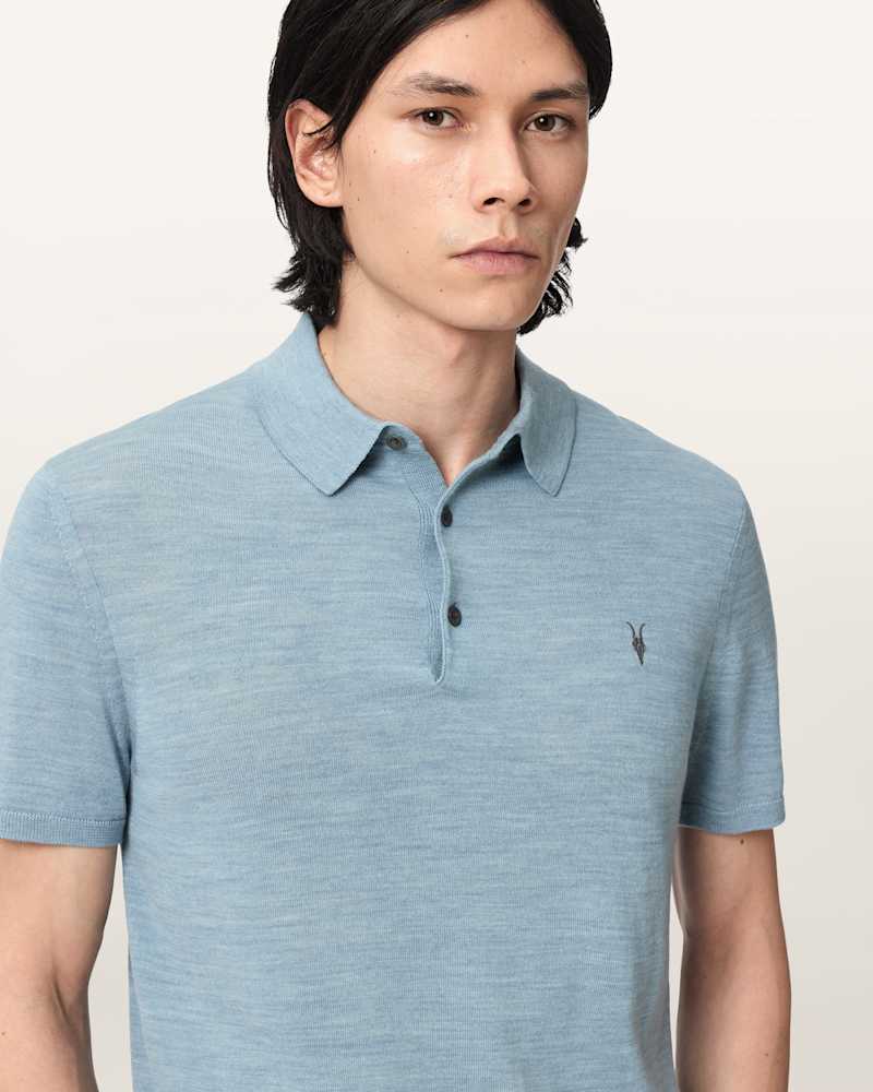 Mode Merino Short Sleeve Ramskull Polo Shirt