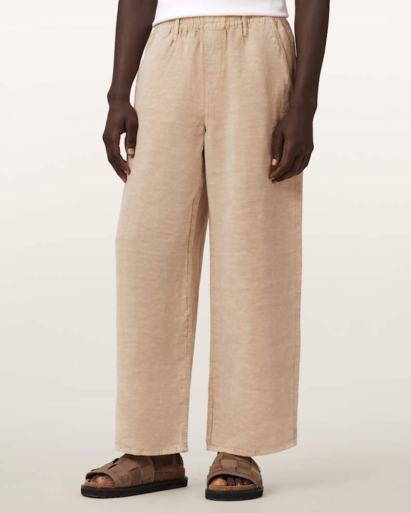 Korten Loose Fit Linen Blend Trousers