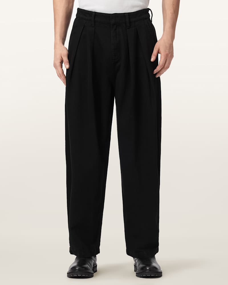 Becco Tapered Leg Pleated Trousers