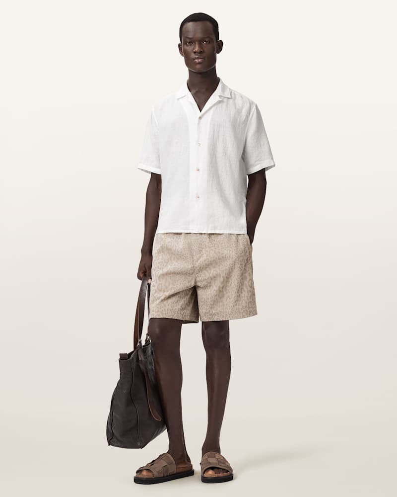 Sepal Short Sleeve Boxy Linen Shirt