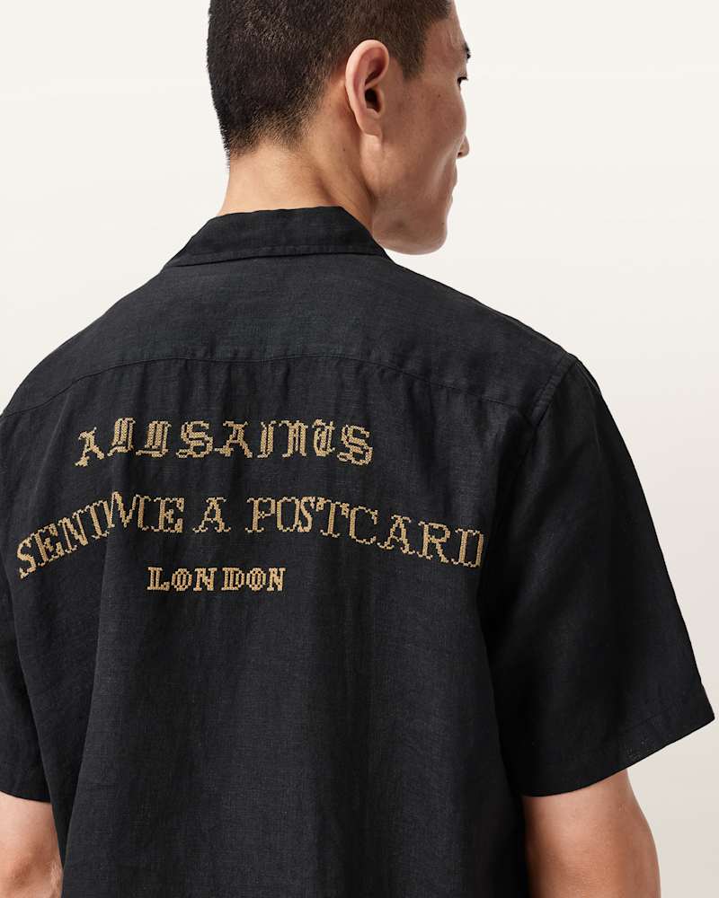 Dunloe Short Sleeve Boxy Linen Shirt