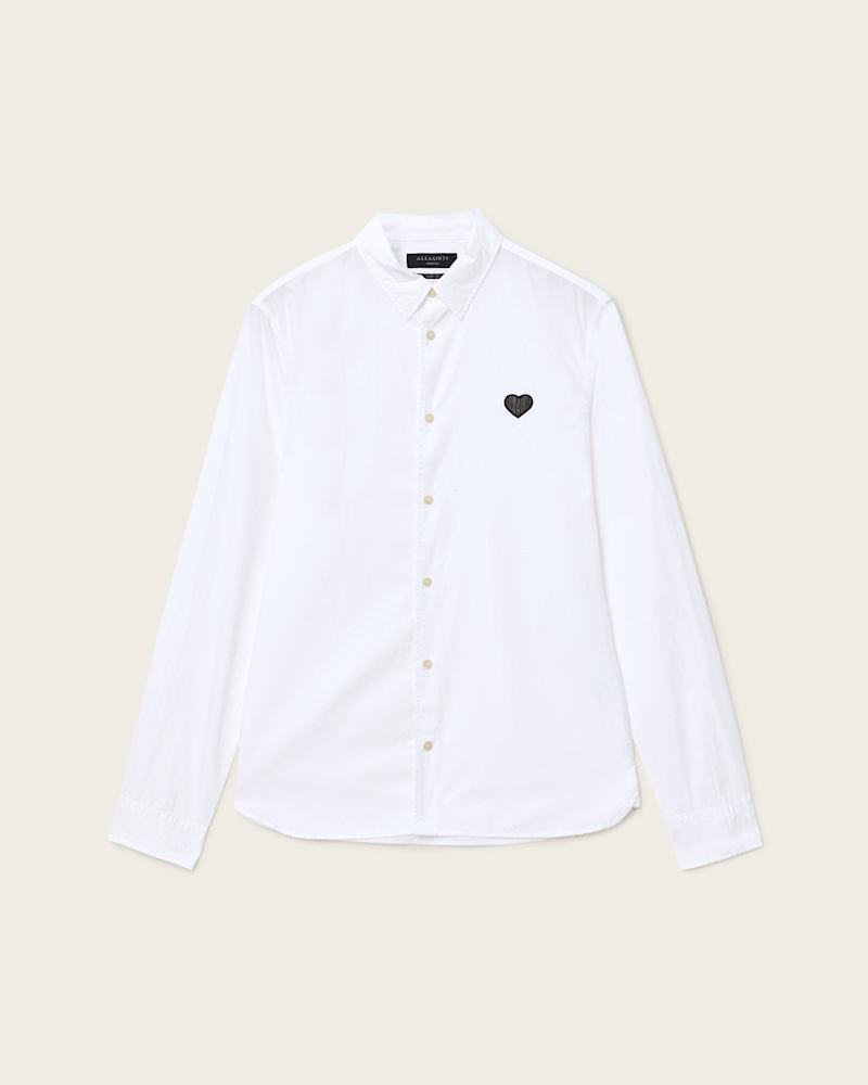 Amante Heart Embroidered Slim Fit Shirt