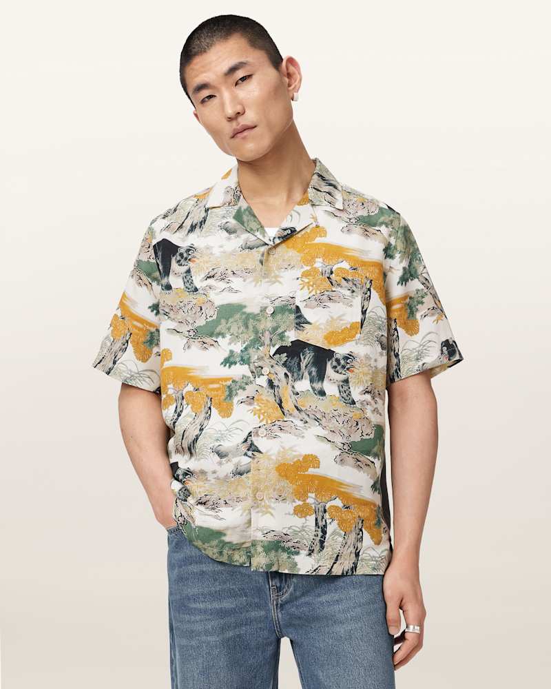 Wader Short Sleeve Linen Blend Shirt