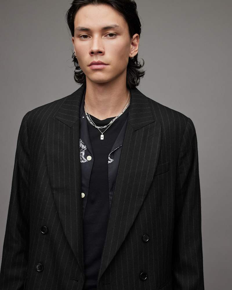 Blues Pinstriped Blazer