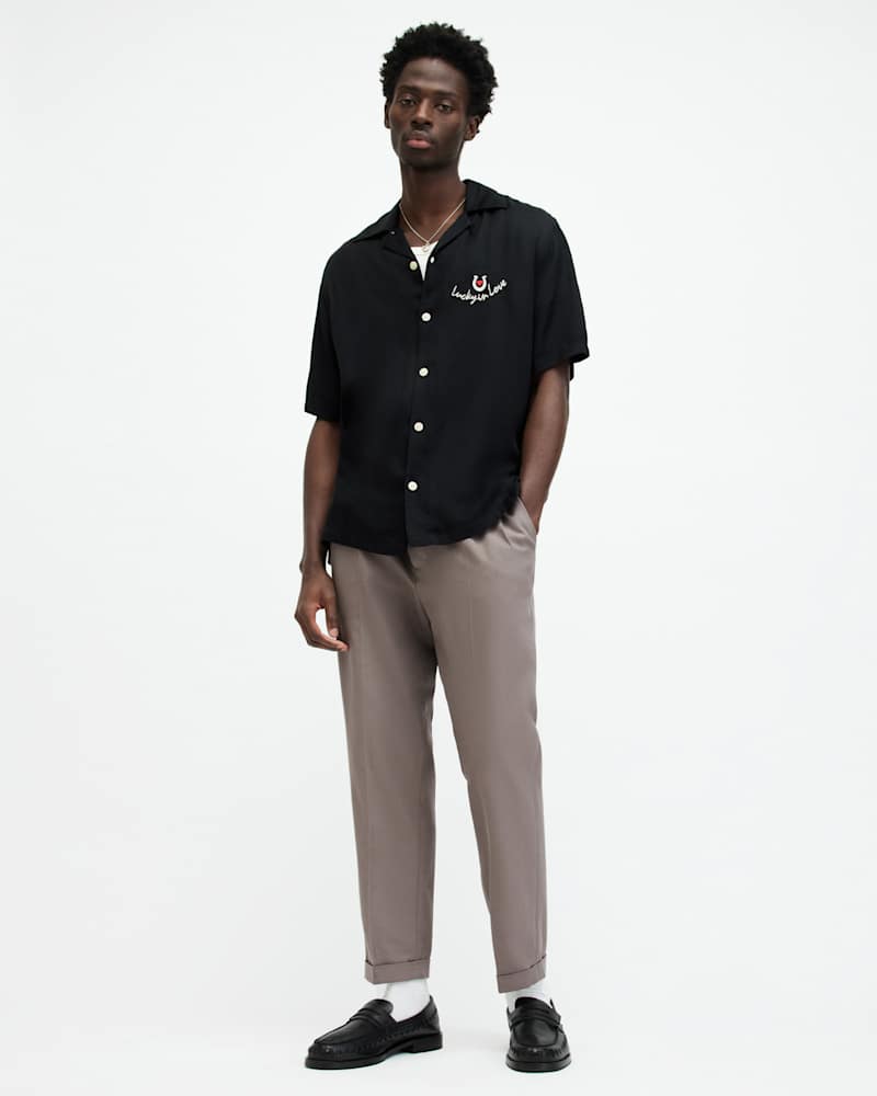 Tallis Slim Fit Cropped Trousers