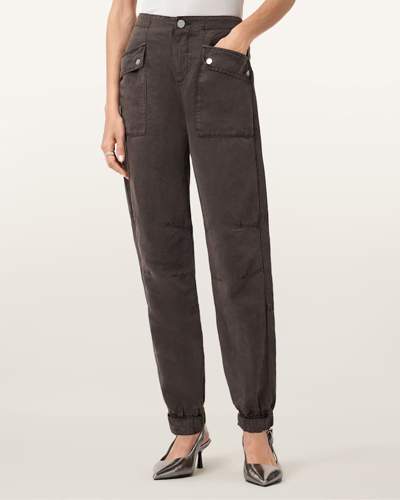 Val Linen Blend Cargo Trousers