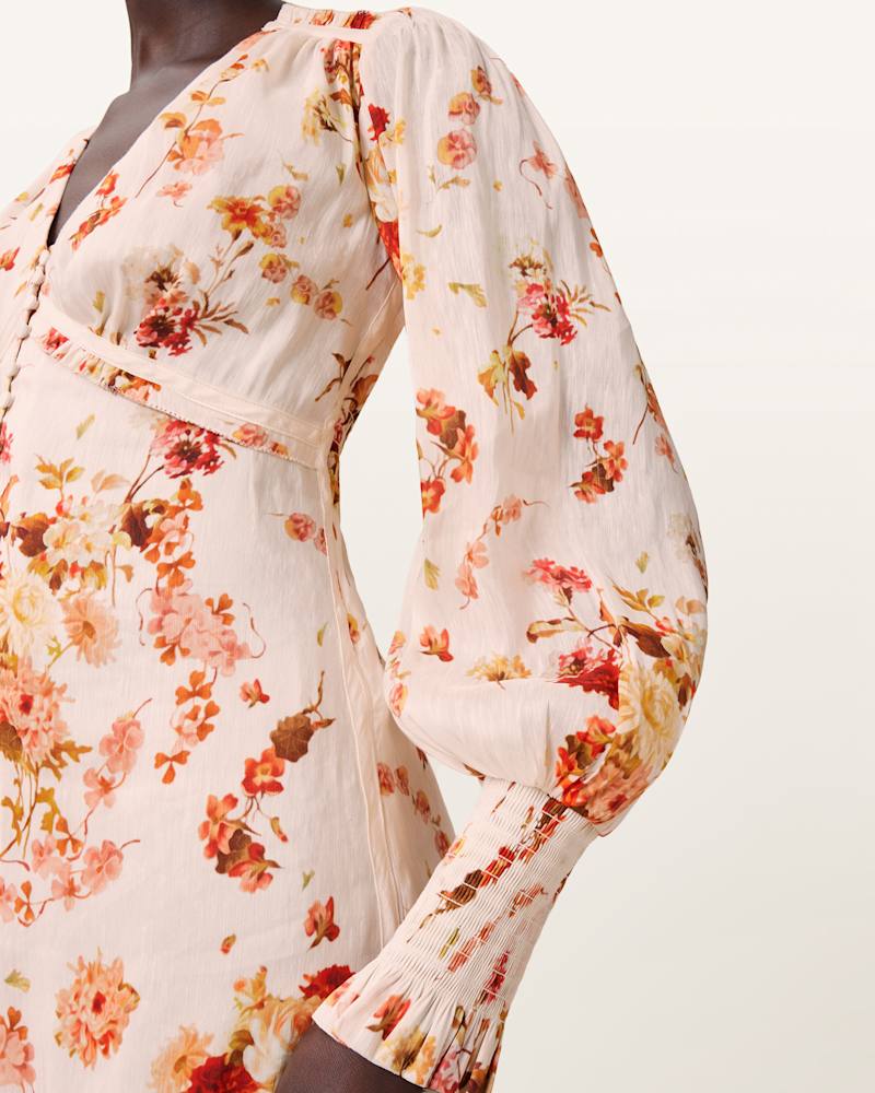 Taylen Floral Print Midi Dress