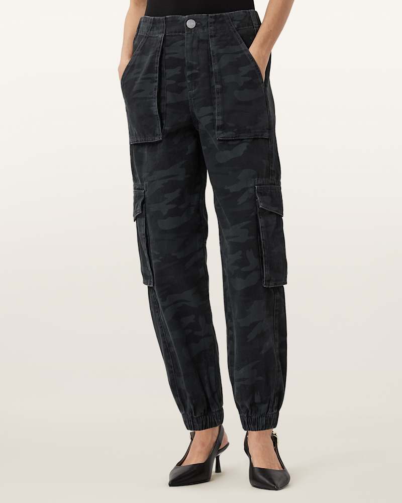 Freda Camouflage Denim Cargo Trousers