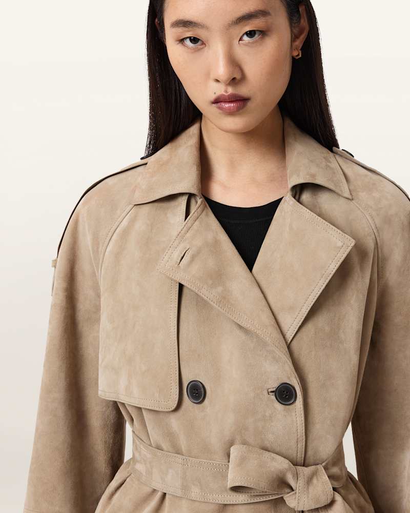 Reed Suede Trench Coat
