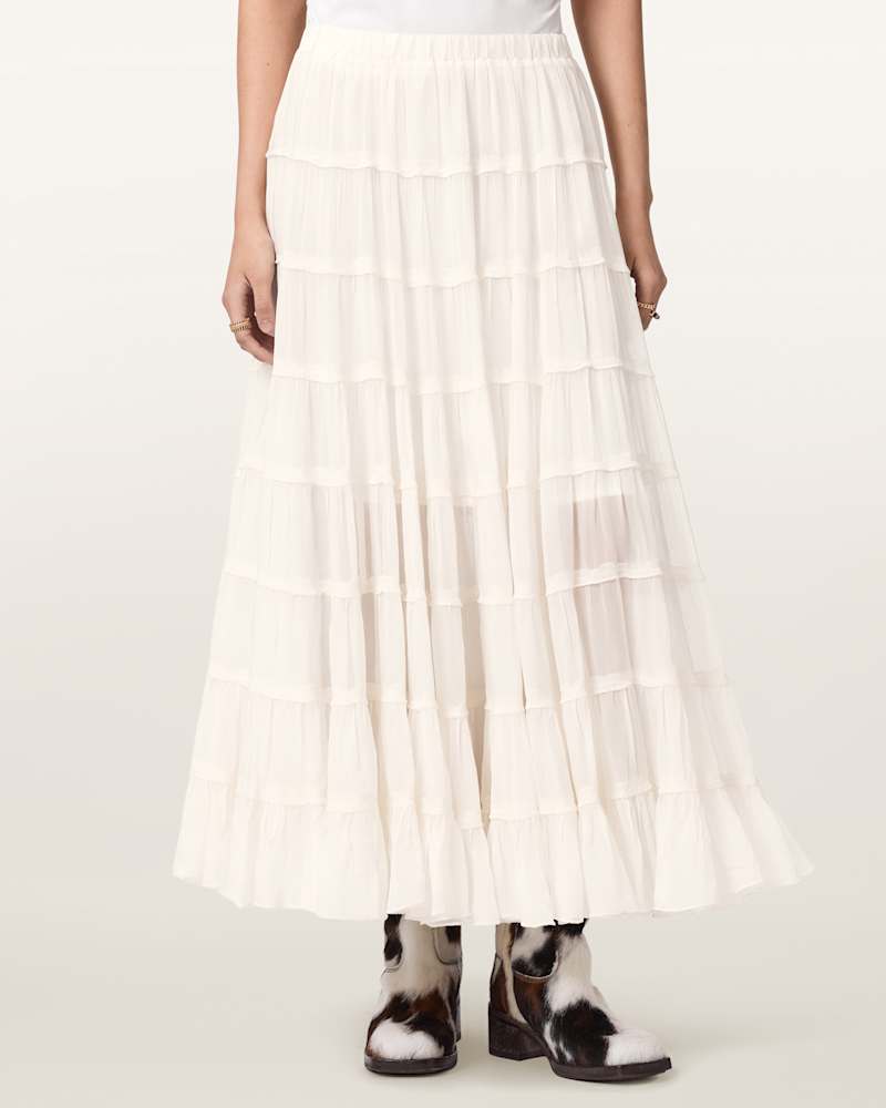 Eva Tiered Midi Skirt