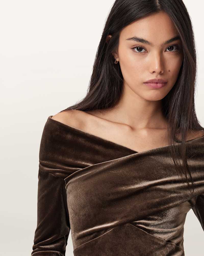 Delta Velvet Wrap Top