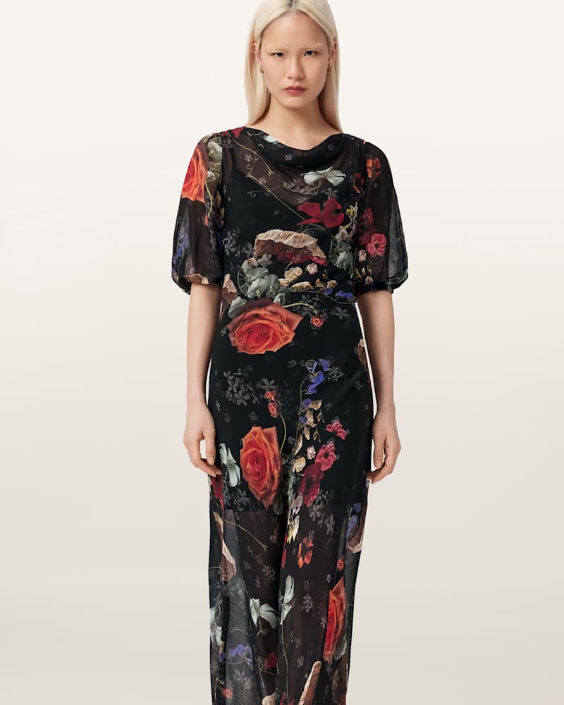 Tiwa Floral Midi Dress