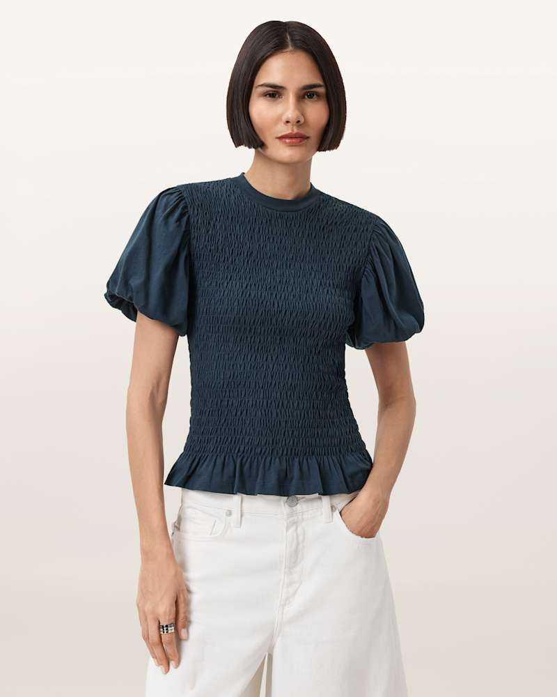 Dael Smocked Slim Top