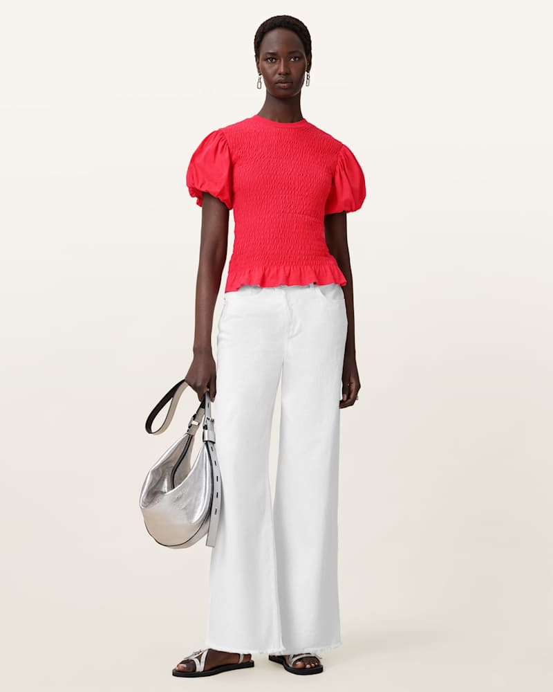 Dael Smocked Slim Top