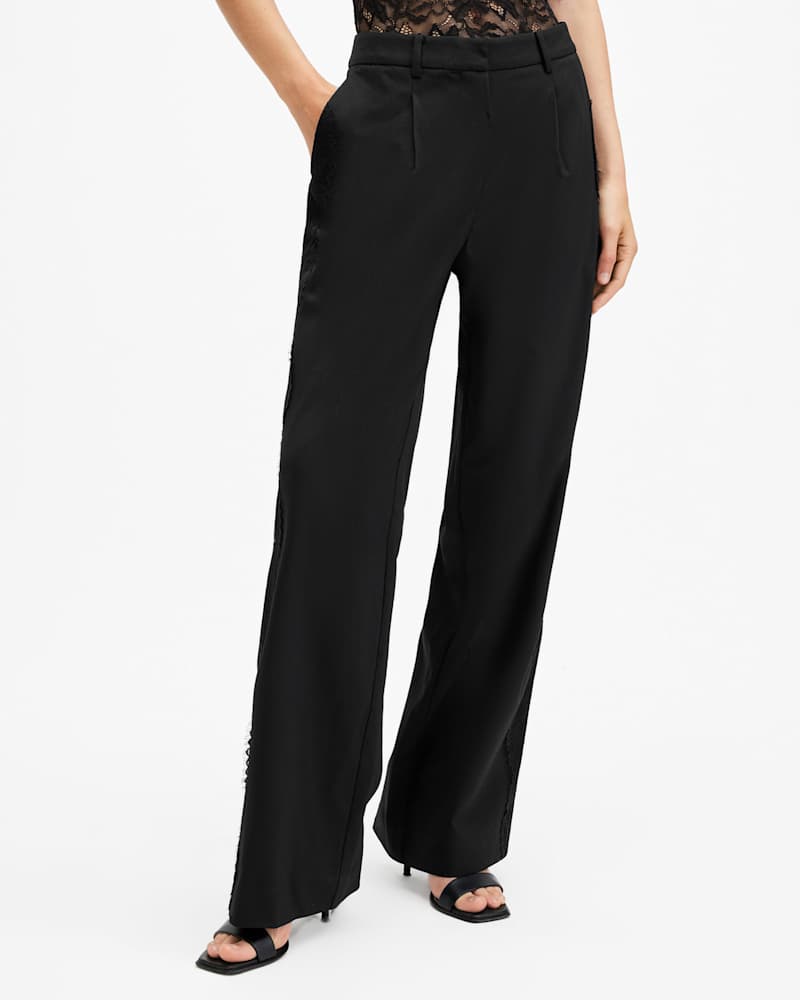 Lacey Lace Trim Trousers
