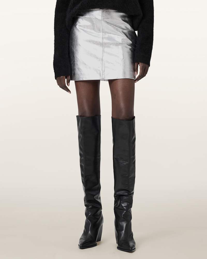 Renai Leather Mini Skirt