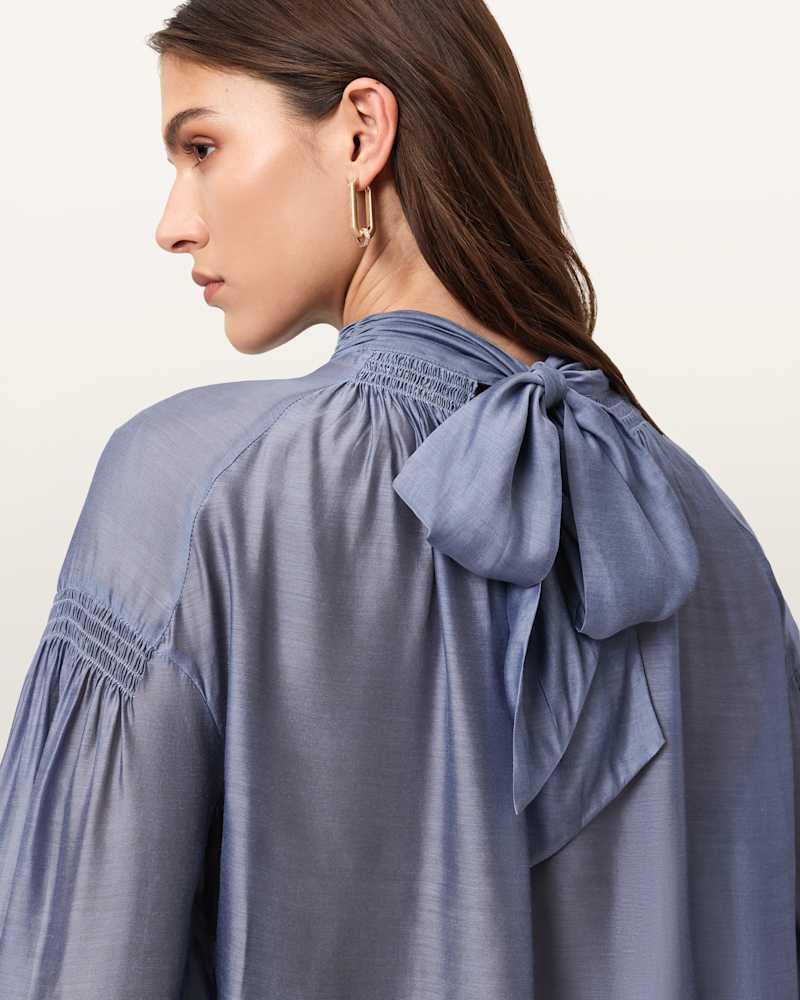 Pearla High Neck Sheer Top