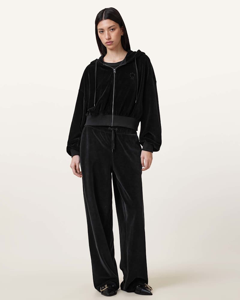 Vin Wide Leg Velvet Joggers