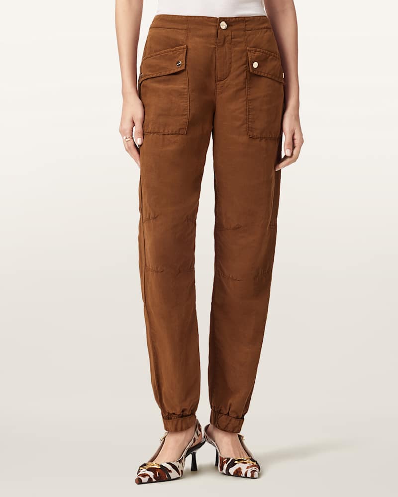 Val Cargo Linen Blend Trousers