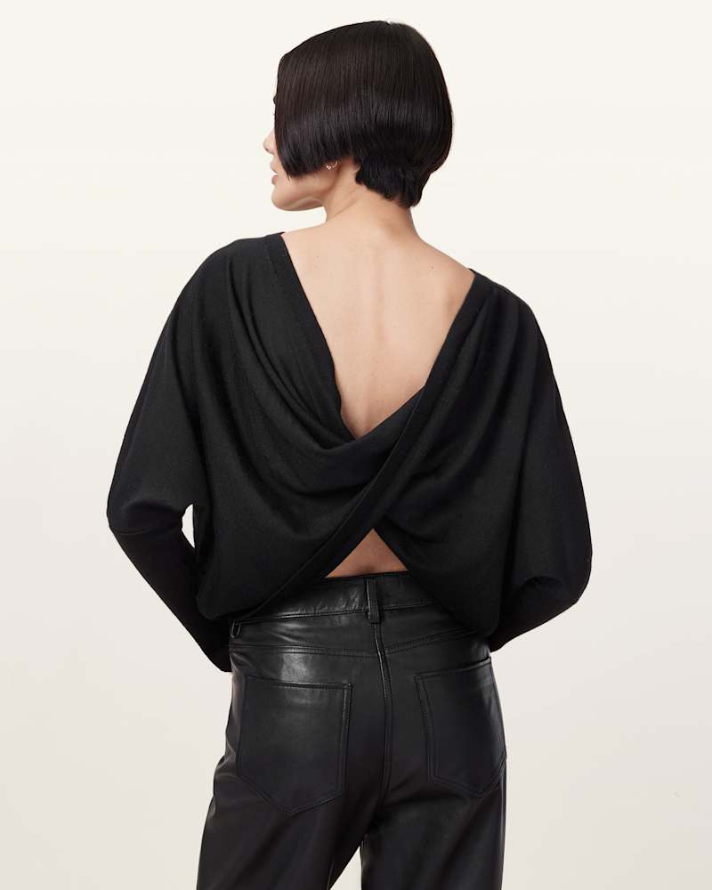 Julieana Wrap Merino Wool Jumper