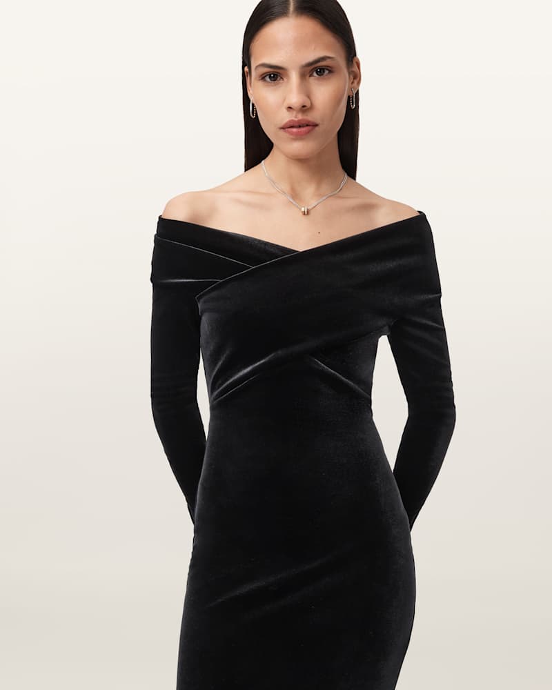 Delta Velvet Midi Dress