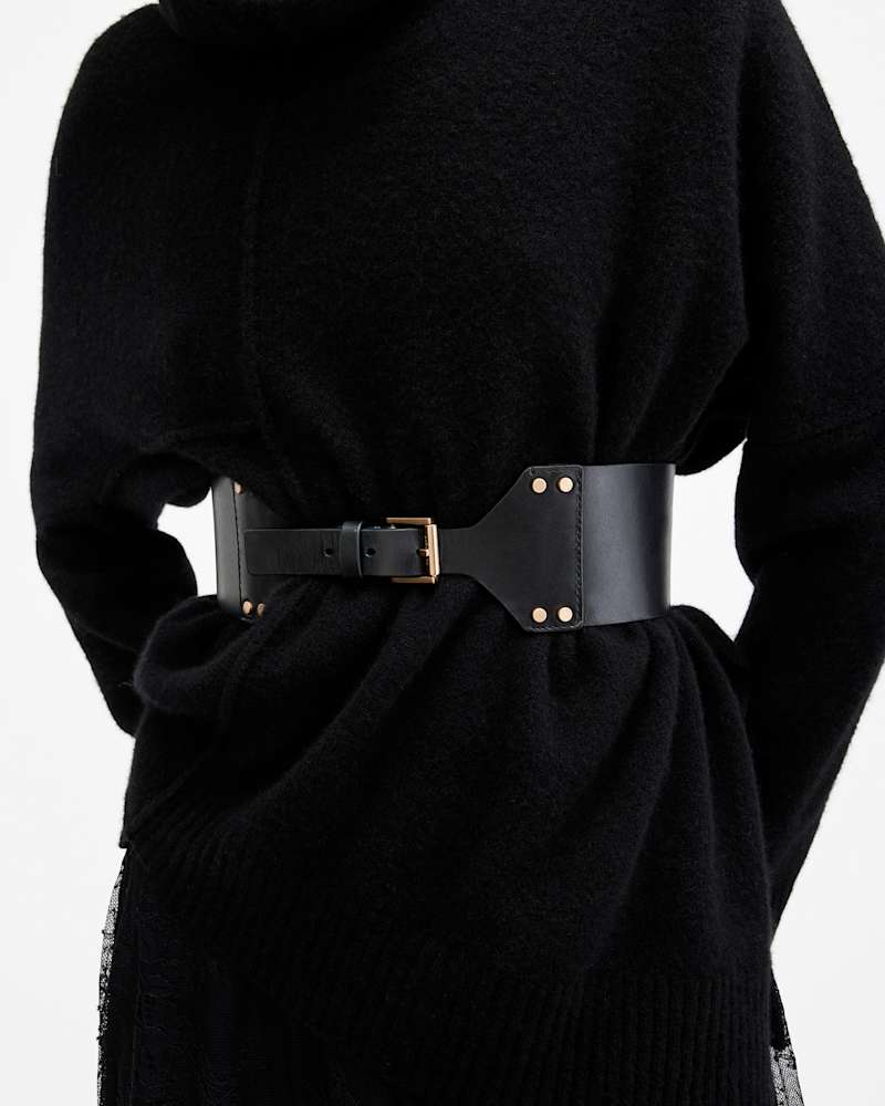 Eden Studded Leather Waist Belt