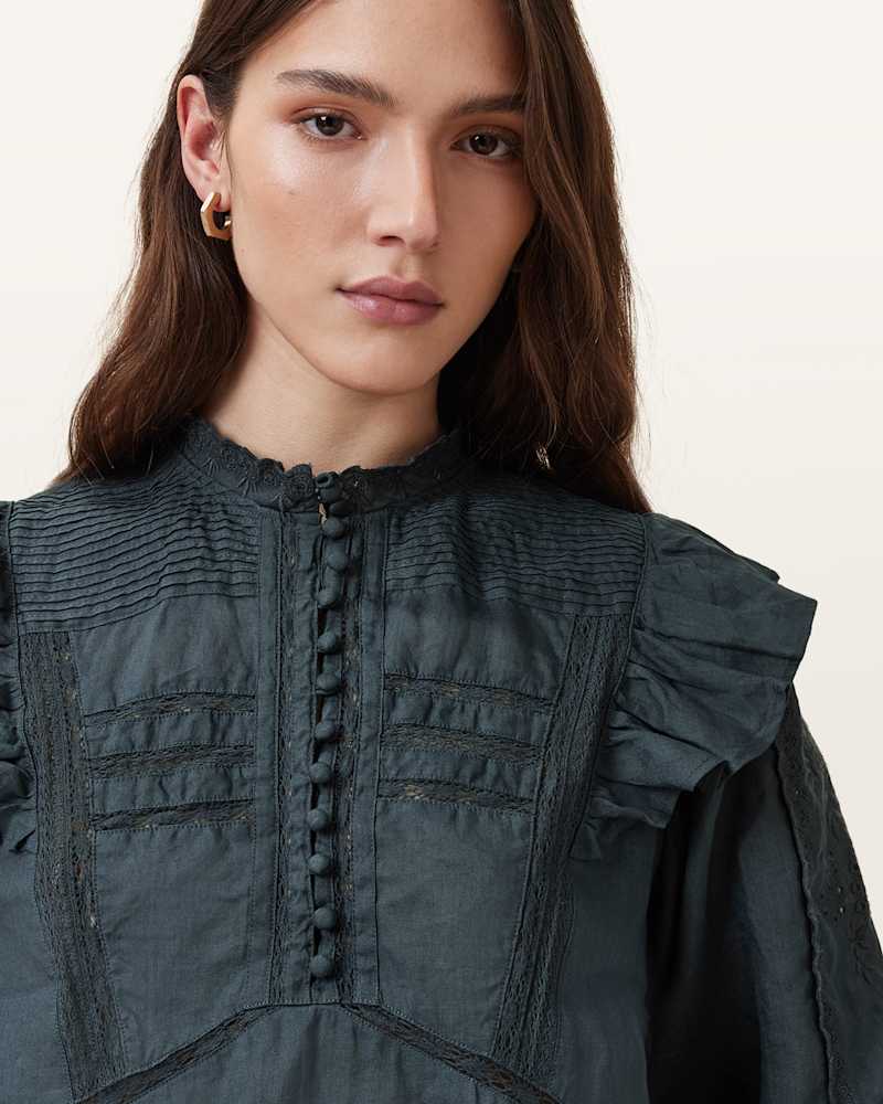 Heather Lace Trim Top
