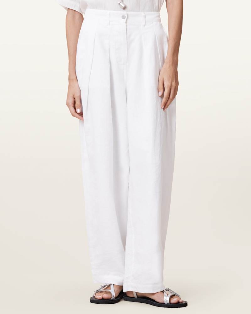 Becca Linen Barrel Leg Trousers