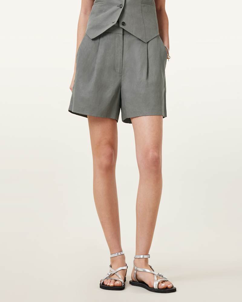 Averie Tencel Relaxed Fit Linen Blend Shorts