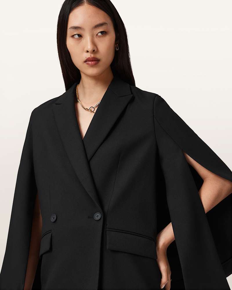 Luna Double Breasted Cape Blazer