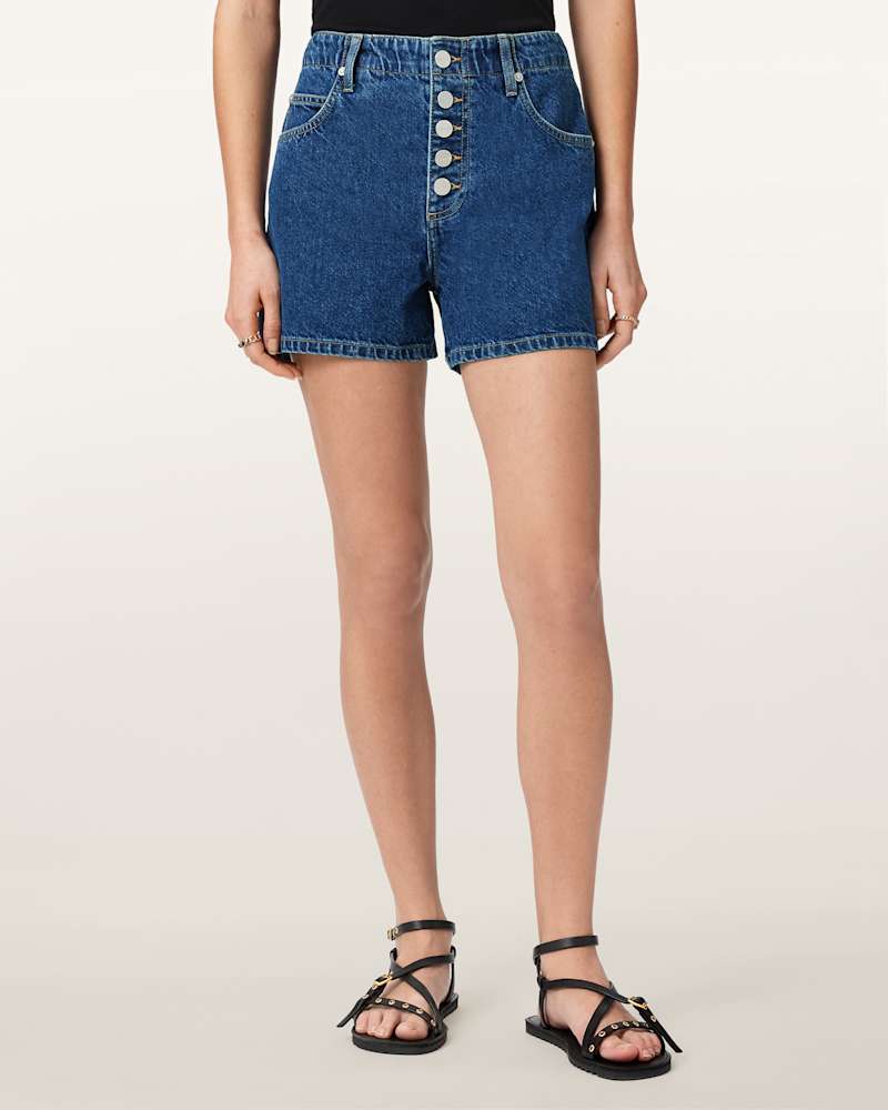 Tay Mid Rise Denim Shorts