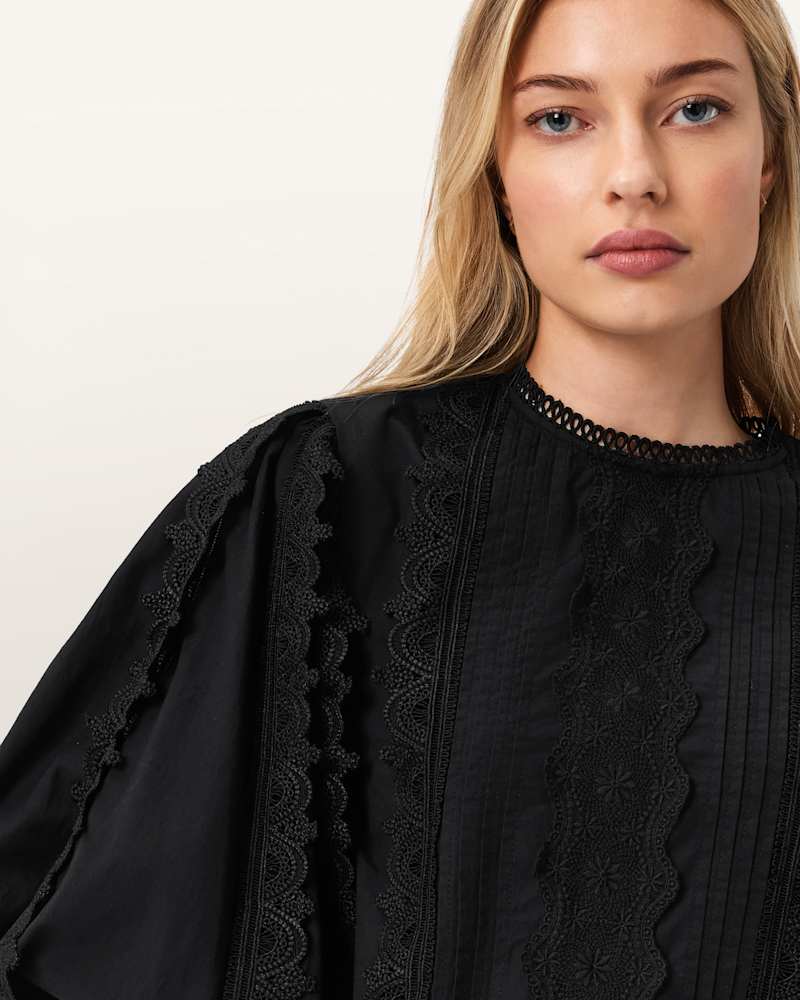 Hart Lace Embroidered Top