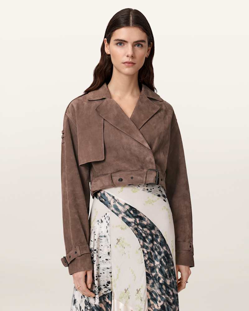Ophelia Cropped Suede Jacket
