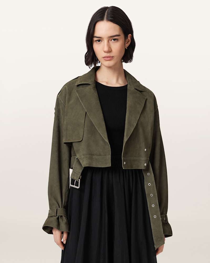 Ophelia Cropped Suede Jacket