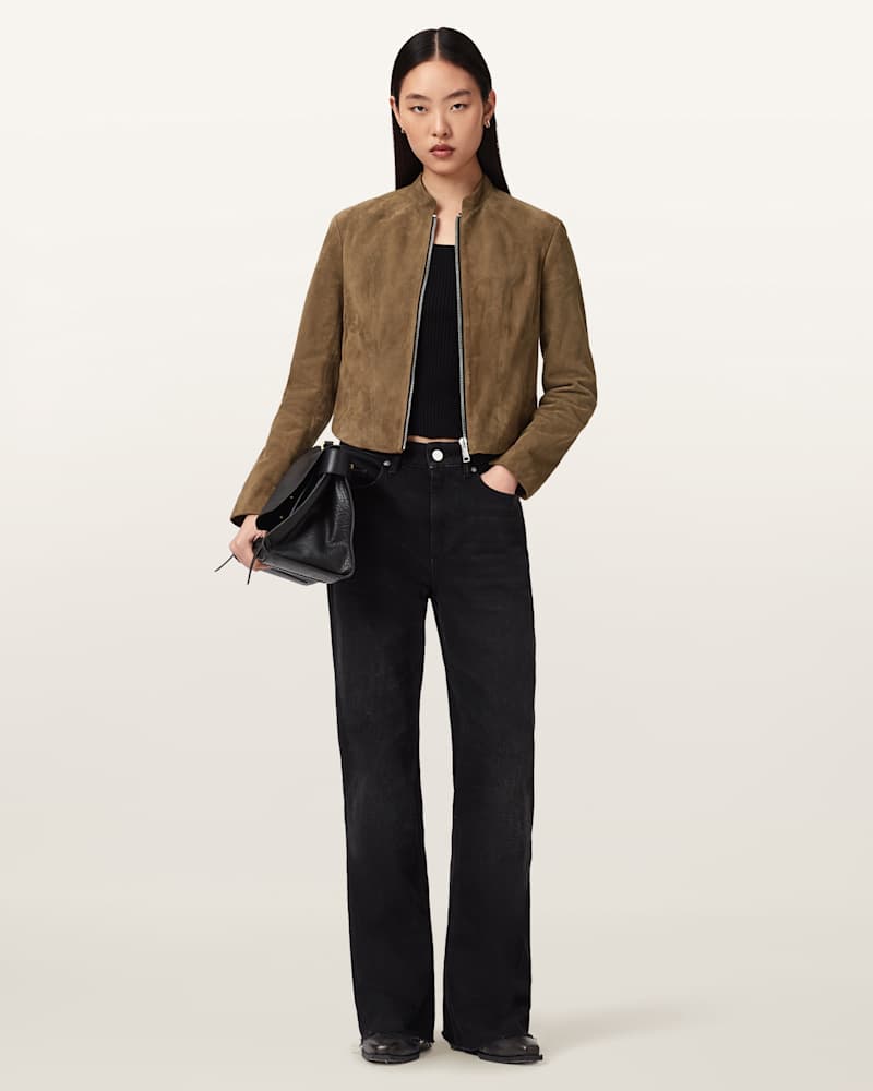 Sadler Slim Fit Suede Jacket
