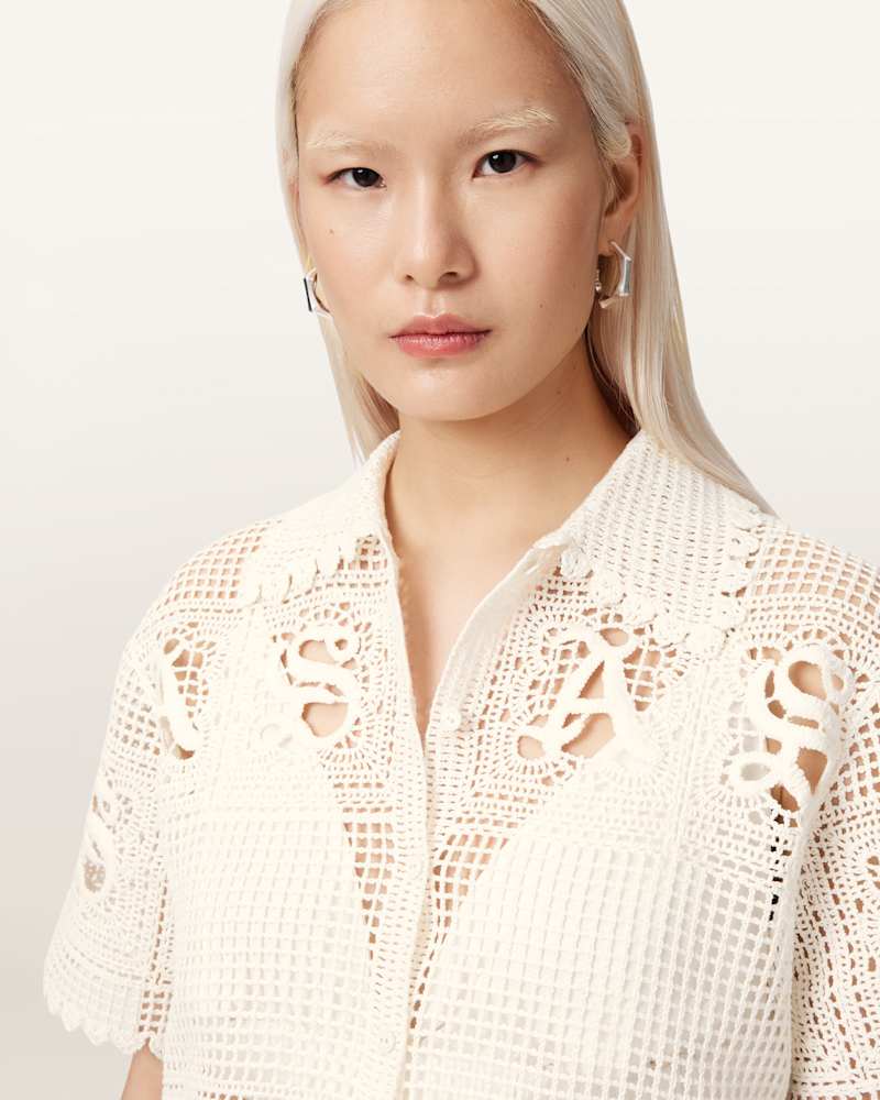 Kyra Crochet Cropped Polo