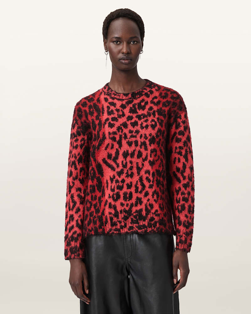 Lex Oversized Leopard Print Jumper