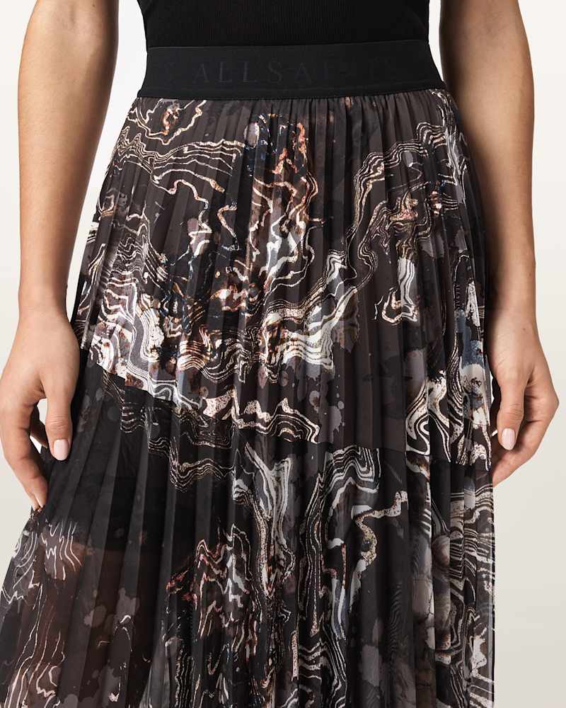 Micaela Pleated Maxi Skirt