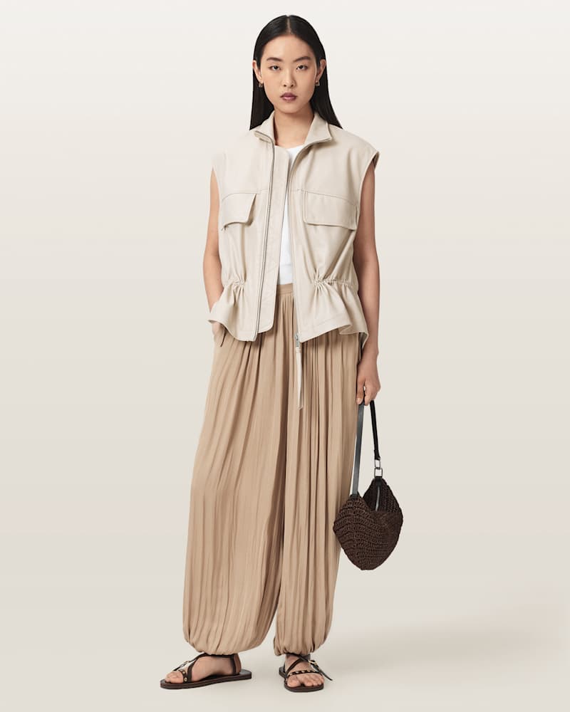 Eshe Loose Fit Satin Trousers 