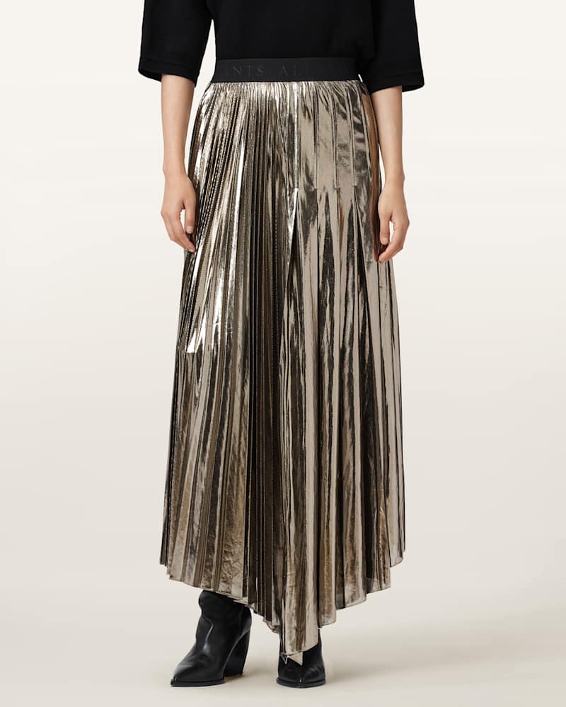 Jax Pleated Midi Skirt
