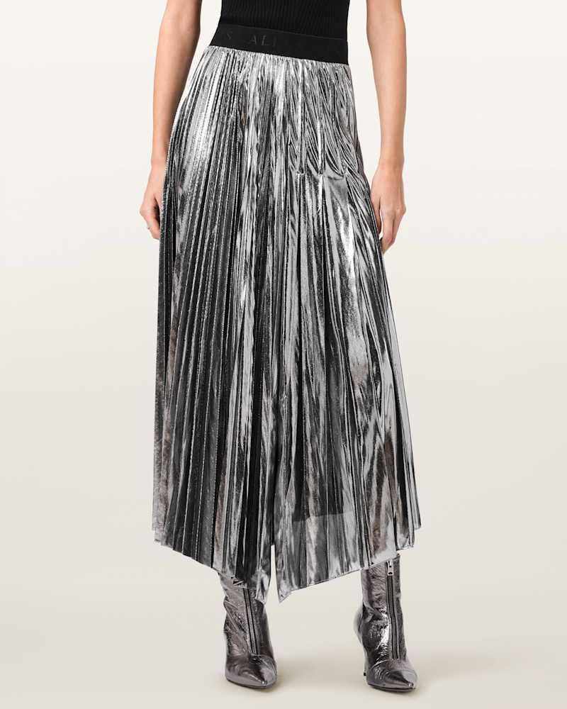 Jax Pleated Midi Skirt