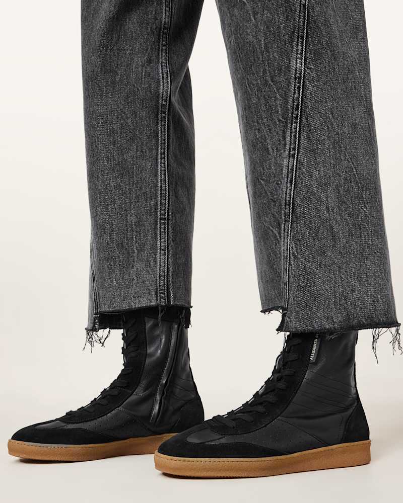 Louise Leather High Top Trainers