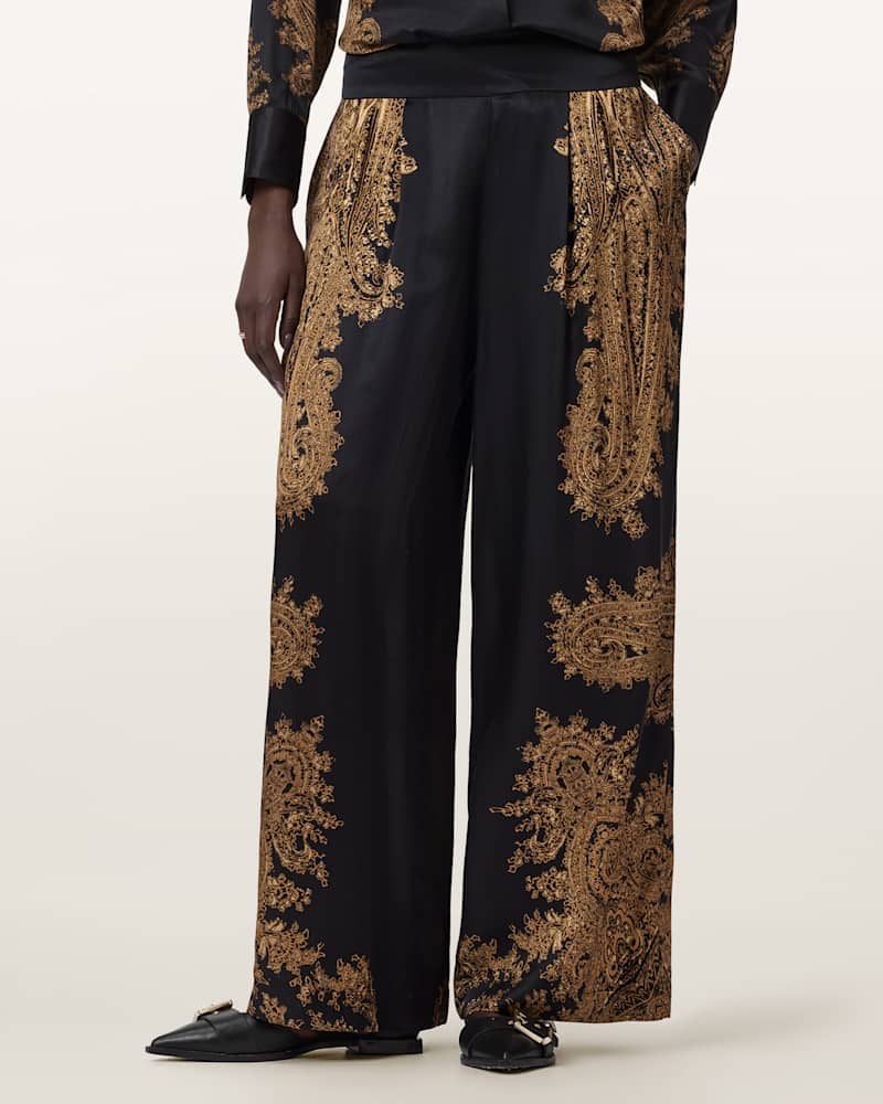 Leanne Satin Wide Leg Trousers