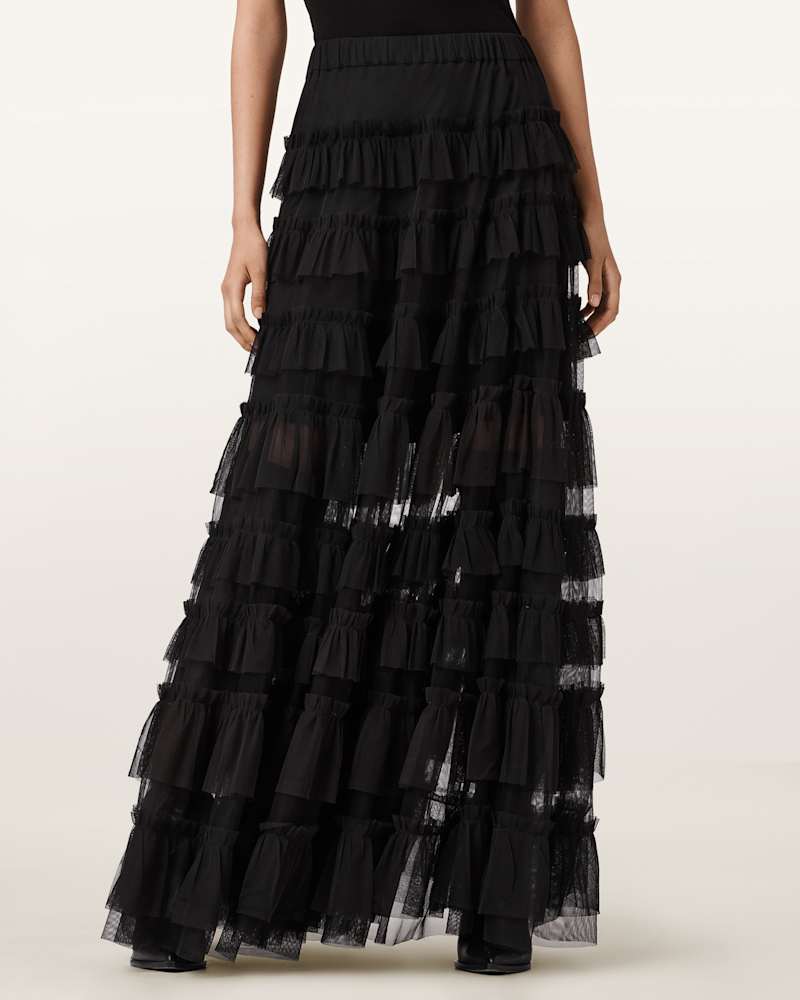 Aude Ruffle Maxi Skirt