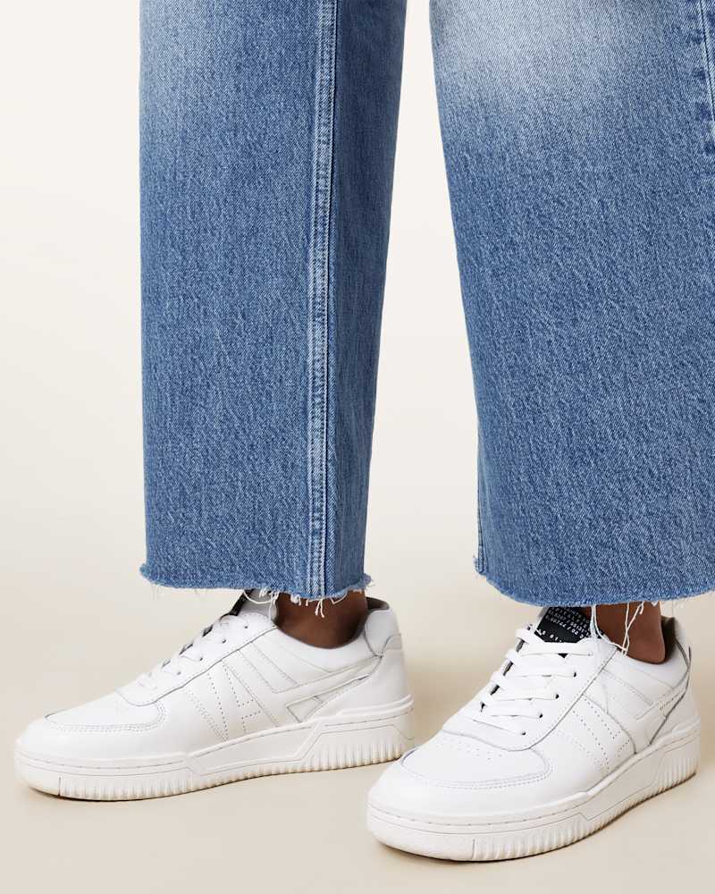 Vix Low Top Round Toe Leather Trainers