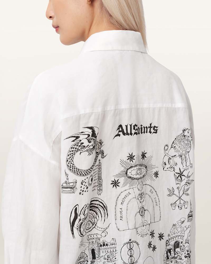 Sparrow Printed Linen Shirt