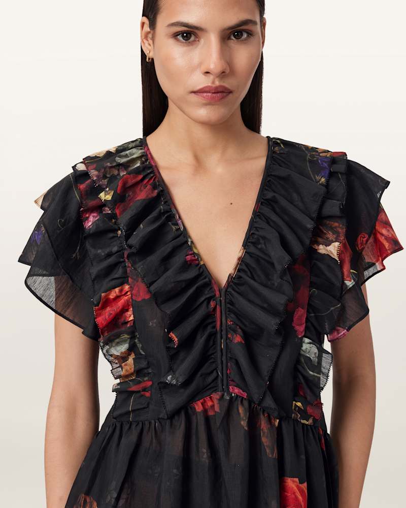 Alma Floral Frill Top